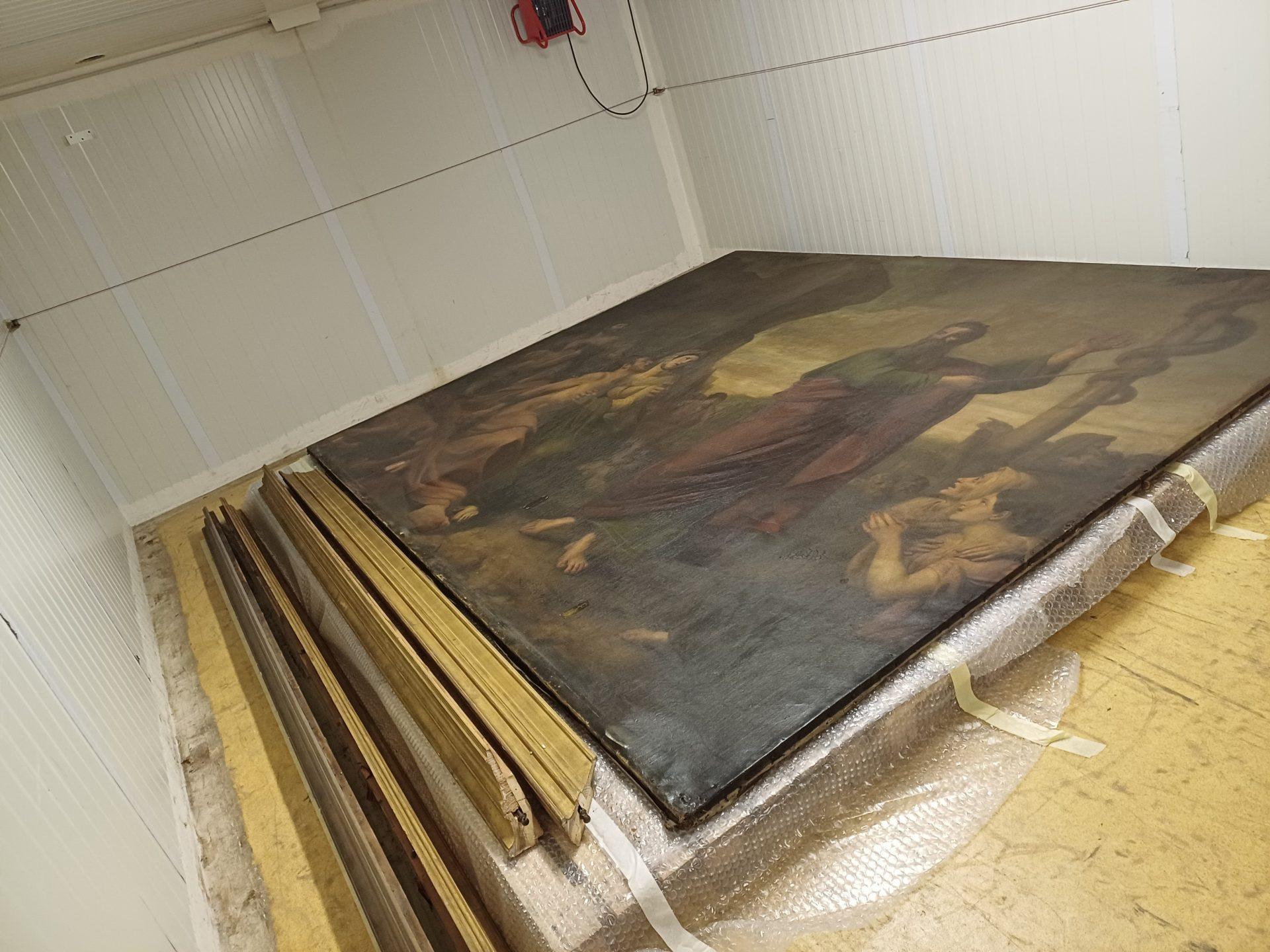 ATELIER COARC Atelier de Conservation des Œuvres d’Art Religieuses et Civiles de la Ville de Paris 1 tableau hors format : SMITH Constant Félix, Le Serpent d’airain, 1819, huile sur toile